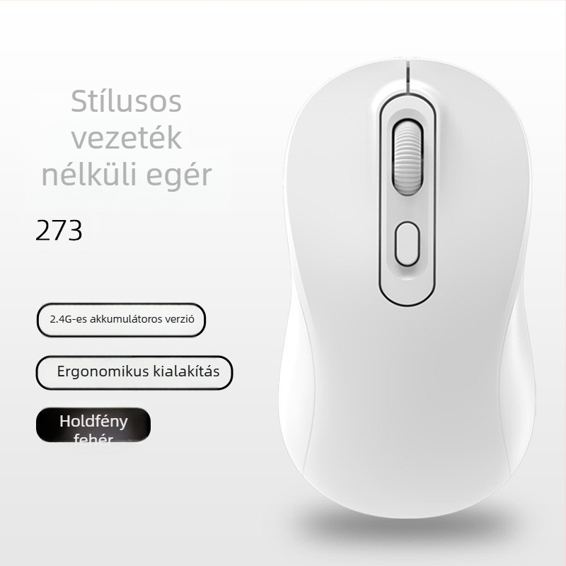 Vezeték nélküli egér dupla mód 2.4G/Bluetooth, 1600 DPI, USB interfész, 4 gomb, újratölthető