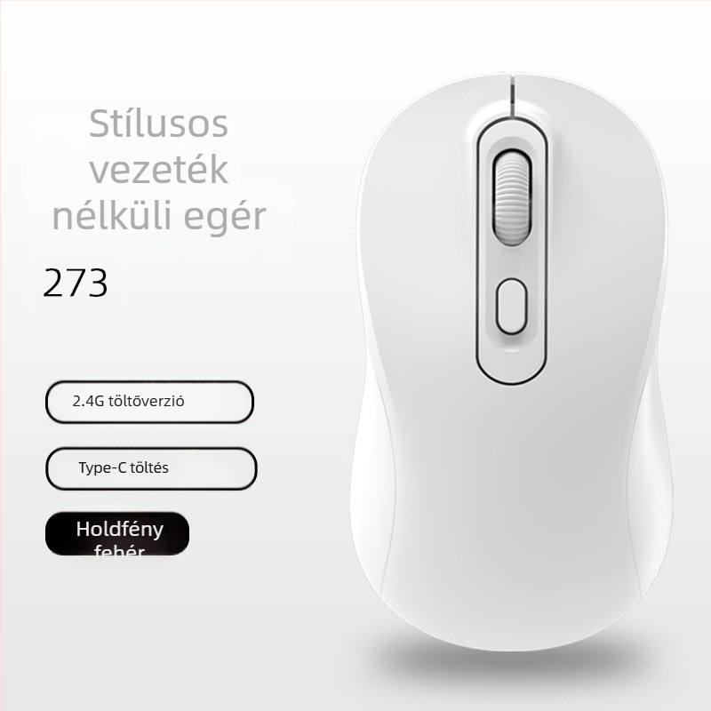 Vezeték nélküli egér dupla mód 2.4G/Bluetooth, 1600 DPI, USB interfész, 4 gomb, újratölthető