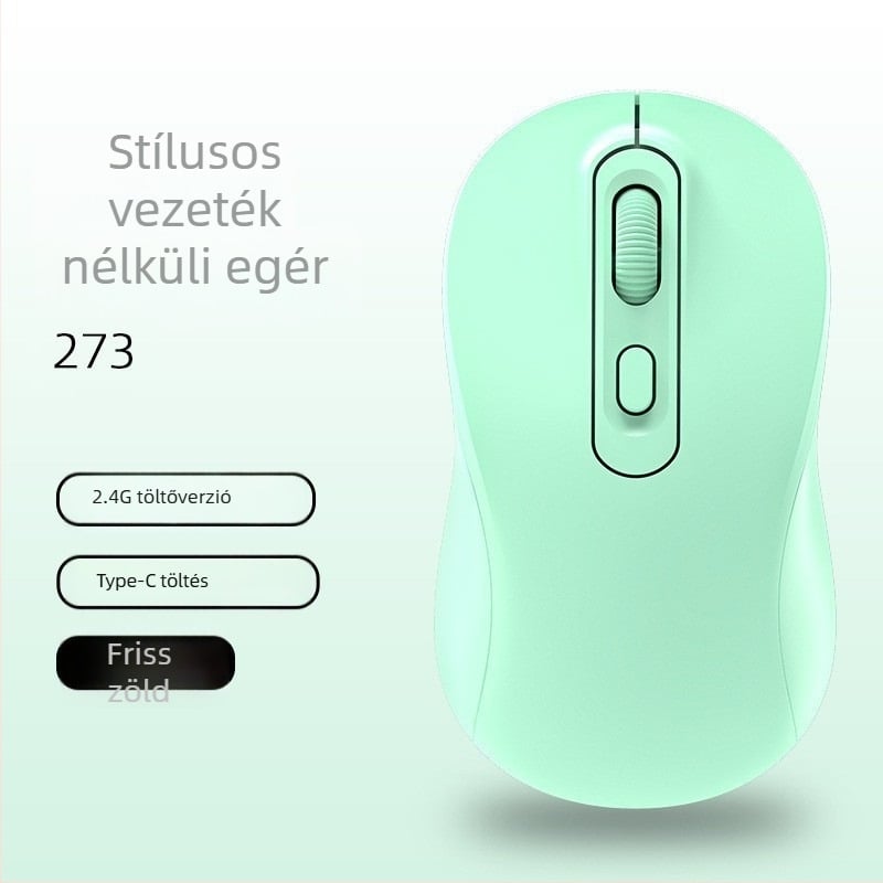 Vezeték nélküli egér dupla mód 2.4G/Bluetooth, 1600 DPI, USB interfész, 4 gomb, újratölthető