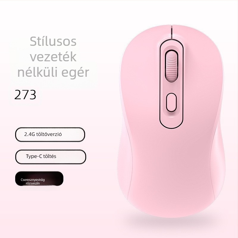 Vezeték nélküli egér dupla mód 2.4G/Bluetooth, 1600 DPI, USB interfész, 4 gomb, újratölthető