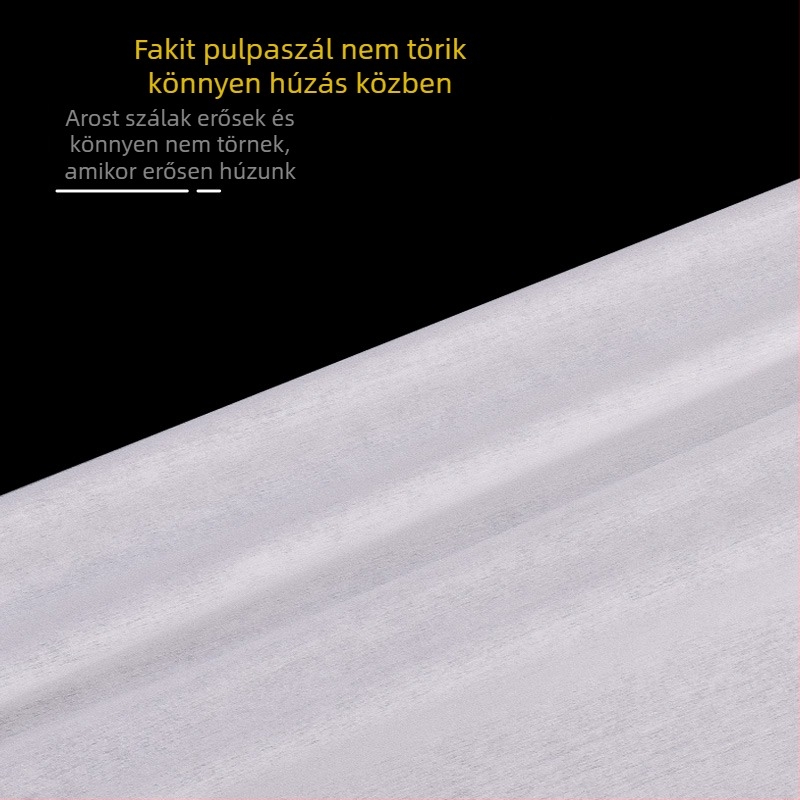Egyszer használatos lábtörölköző, fa cellulóz alapanyagból, nedvszívó és vastagodott, sík szövésű, 100–120 g