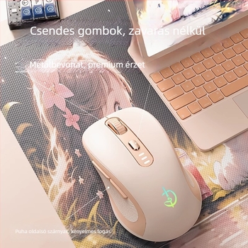 M500 vezeték nélküli egér, optikai 2400 DPI, 6 gomb, 2.4GHz, Plug-and-Play