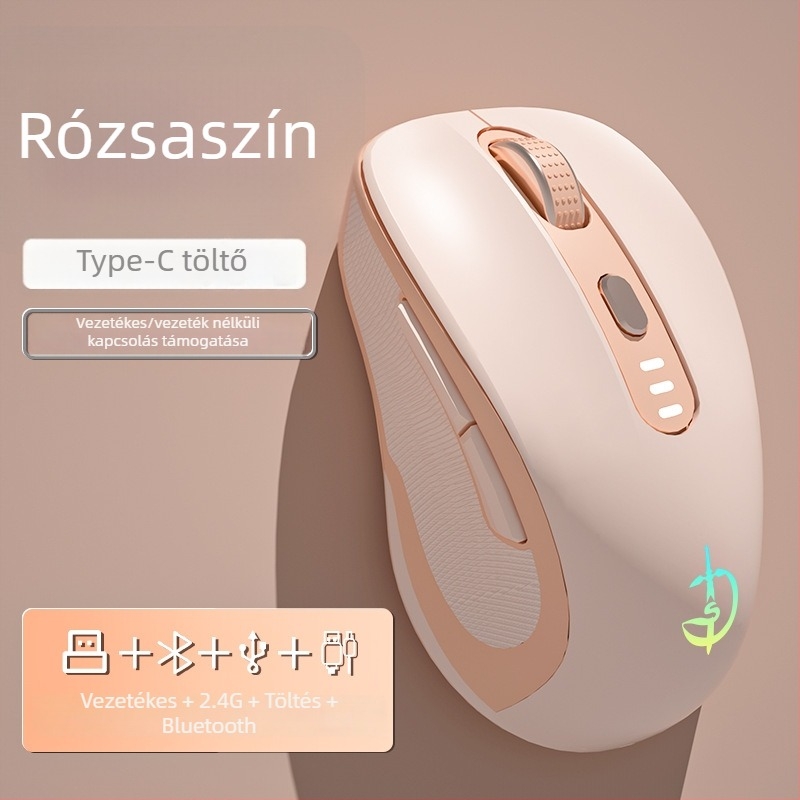 M500 vezeték nélküli egér, optikai 2400 DPI, 6 gomb, 2.4GHz, Plug-and-Play