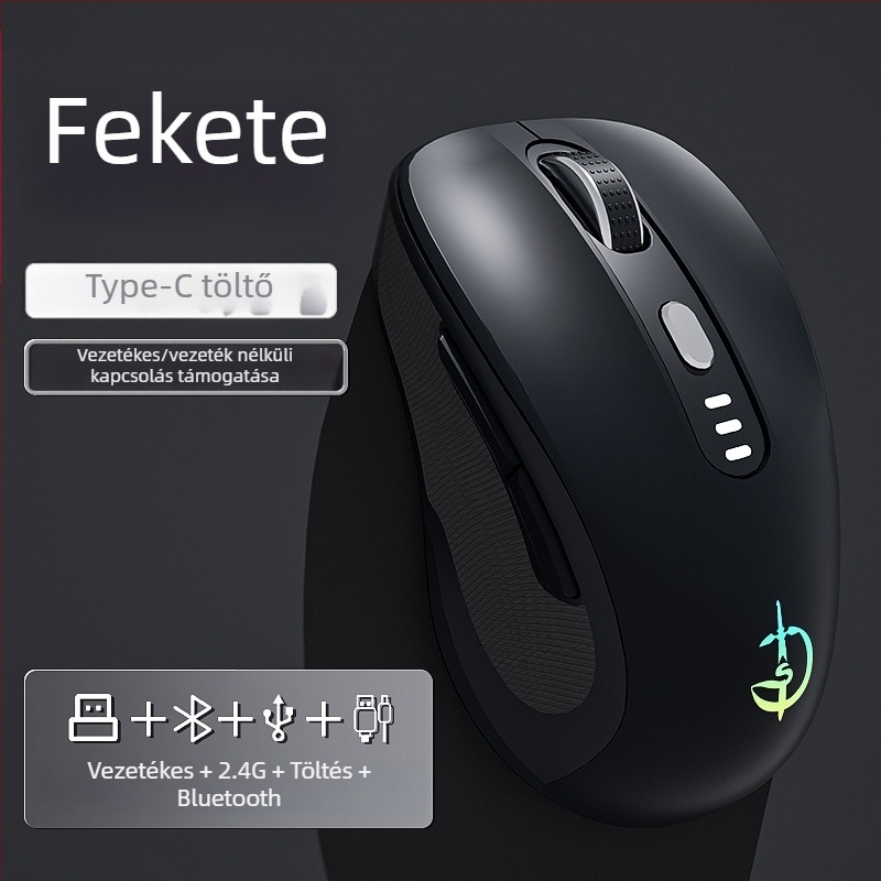 M500 vezeték nélküli egér, optikai 2400 DPI, 6 gomb, 2.4GHz, Plug-and-Play