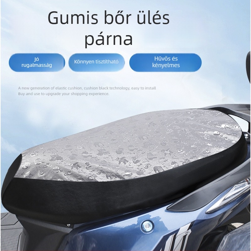 Motorkerékpár ülésvédő – bőr, négy évszakos univerzális, testreszabható, logó nyomtatás