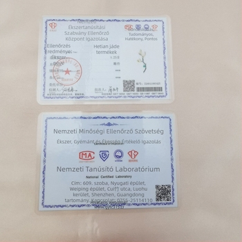Réz kitűző jáde berakással, orchidealevél mintázat, kínai stílus, művészi retro