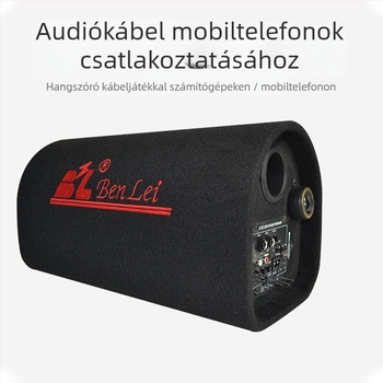 Autóhifi tuneles mélynyomó, 12V, 60–220W, 4Ω, 50Hz–20kHz, 1% torzítás