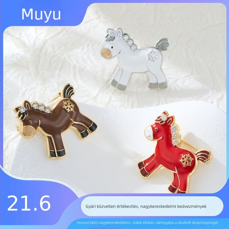 Lózodiákus bros, eredeti dizájn; környezetbarát réz; csepp zománc; zodiákus forma; fényes zománc cirkóniával; uniszex
