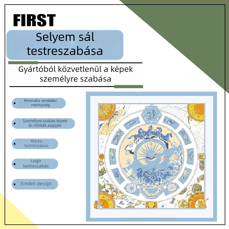 Yu xiaoyu Mulberry selyemsál, kétoldalas digitális nyomtatás, testre szabható fényképekkel