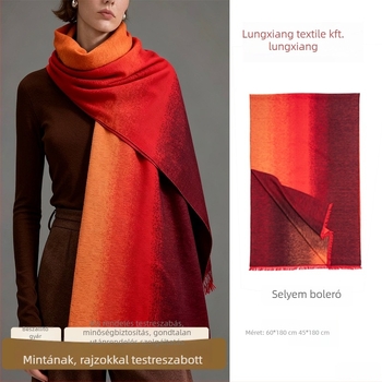 Longxiang Textile Selyemsál — 100% selyem, Koreai stílus, 2025 őszi-téli kollekció, Testreszabható