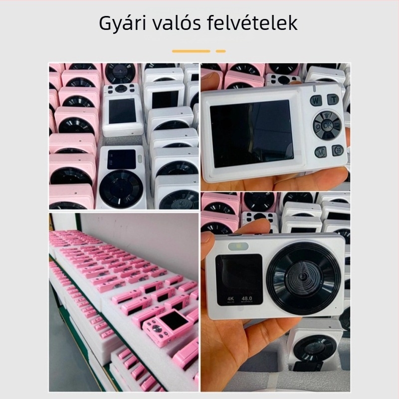 Diákoknak szánt duál képernyős digitális kamera — 4K/30fps, 18x optikai zoom, CMOS szenzor, autófókusz
