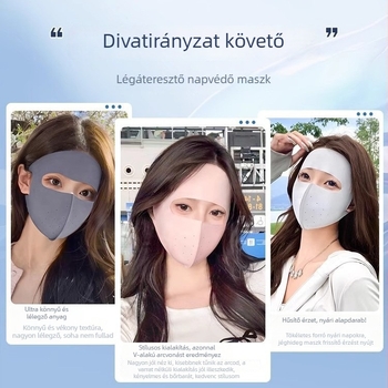 Teljes arcú UV-szűrős maszk – Uniszex, Nylon, Háromszög alak, Sokoldalú stílus, Tavasz, Ősz és Nyár