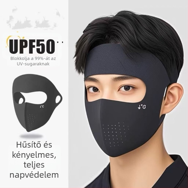 Teljes arcú UV-védő maszk felnőtteknek — szilikon, lélegző, kerékpározáshoz és hegymászáshoz, Taizhou-ban gyártva