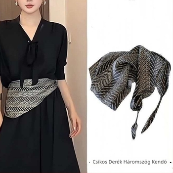 Derékhoz illő háromszög kendő, koreai stílus, kézzel készített, textile anyag Butterfly 2508017