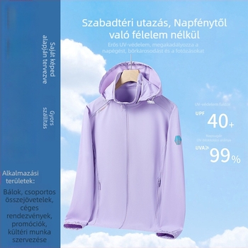 Uniszex UV-védett szélkabát testreszabható logóval, könnyű kültéri ruházat sporthoz és munkához, csoportos viselet