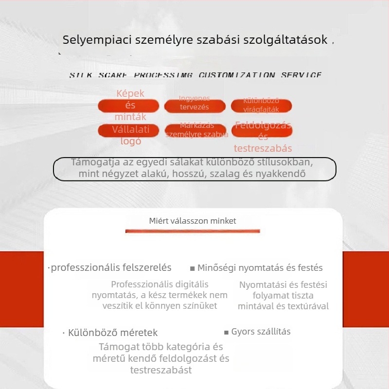 Kétoldalas nyomtatott selyemsál, mulberry selyem, egyszerű szövés, négyszögletes alak, tavasz