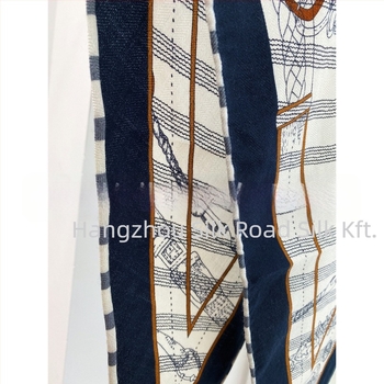 Selyemgyapjú sál rombuszos mintával, kétoldalas, téli szezonra - márka Silk store/Silk road
