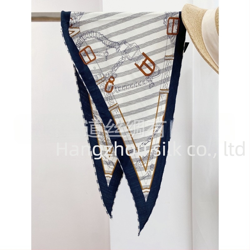 Selyemgyapjú sál rombuszos mintával, kétoldalas, téli szezonra - márka Silk store/Silk road