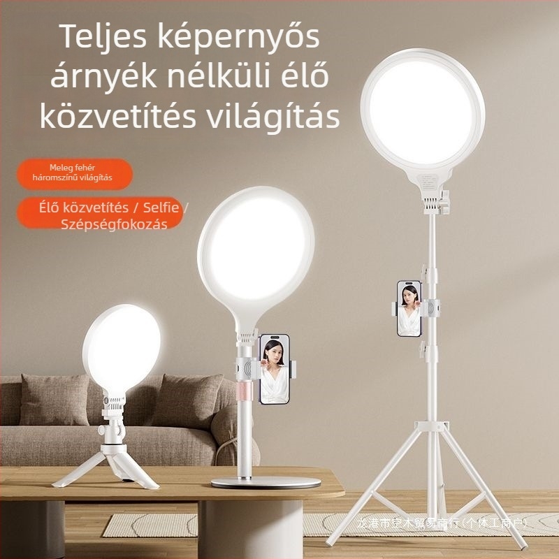 LED töltőfény élő közvetítéshez, asztali szépségvilágítás három színhőmérséklettel, 28W