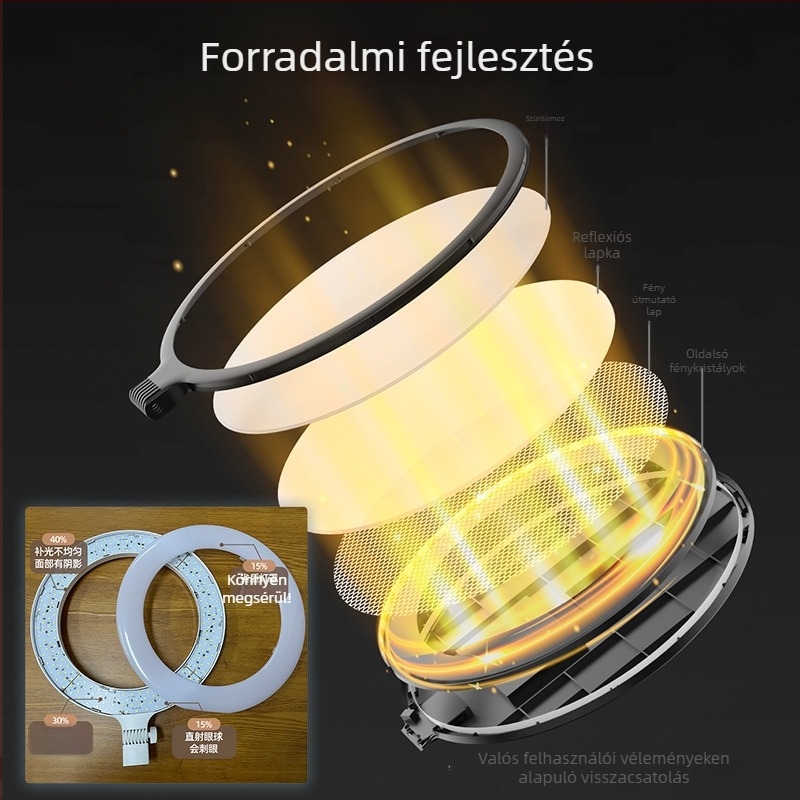 BOOYIIN XJ42P élő közvetítésre szánt LED töltőfény, 10W, 5V/2A