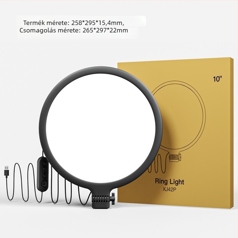 BOOYIIN XJ42P élő közvetítésre szánt LED töltőfény, 10W, 5V/2A