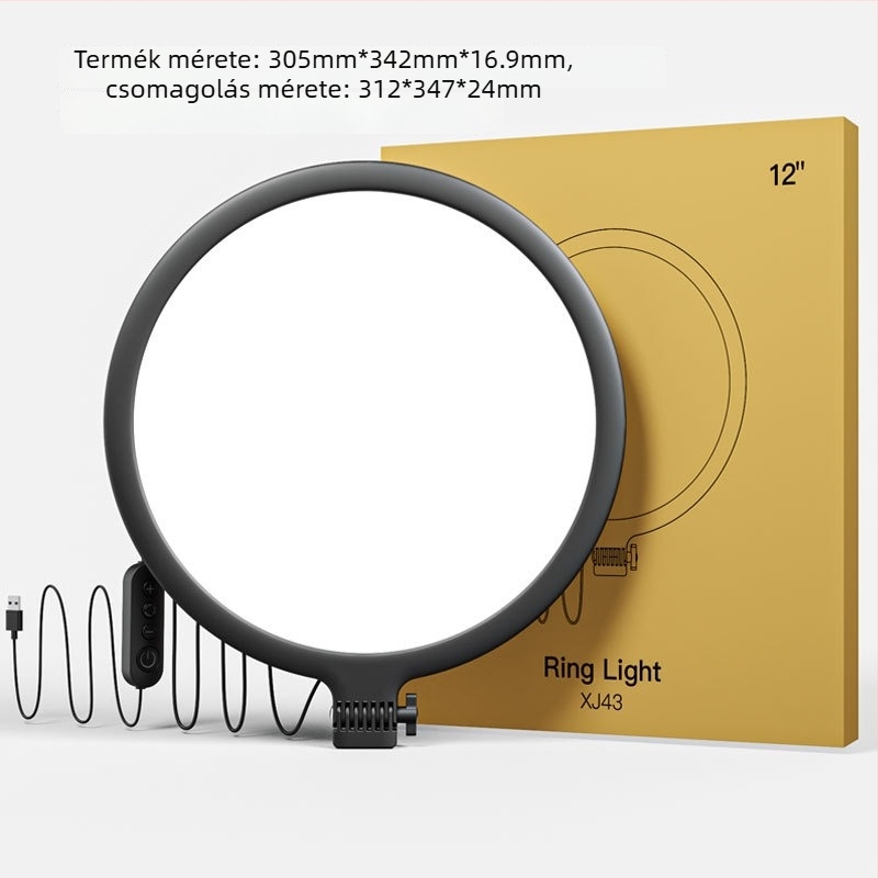 BOOYIIN XJ42P élő közvetítésre szánt LED töltőfény, 10W, 5V/2A