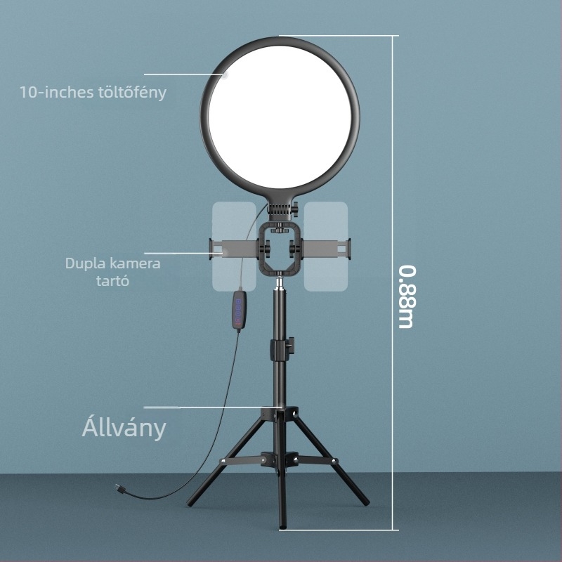 BOOYIIN XJ42P élő közvetítésre szánt LED töltőfény, 10W, 5V/2A