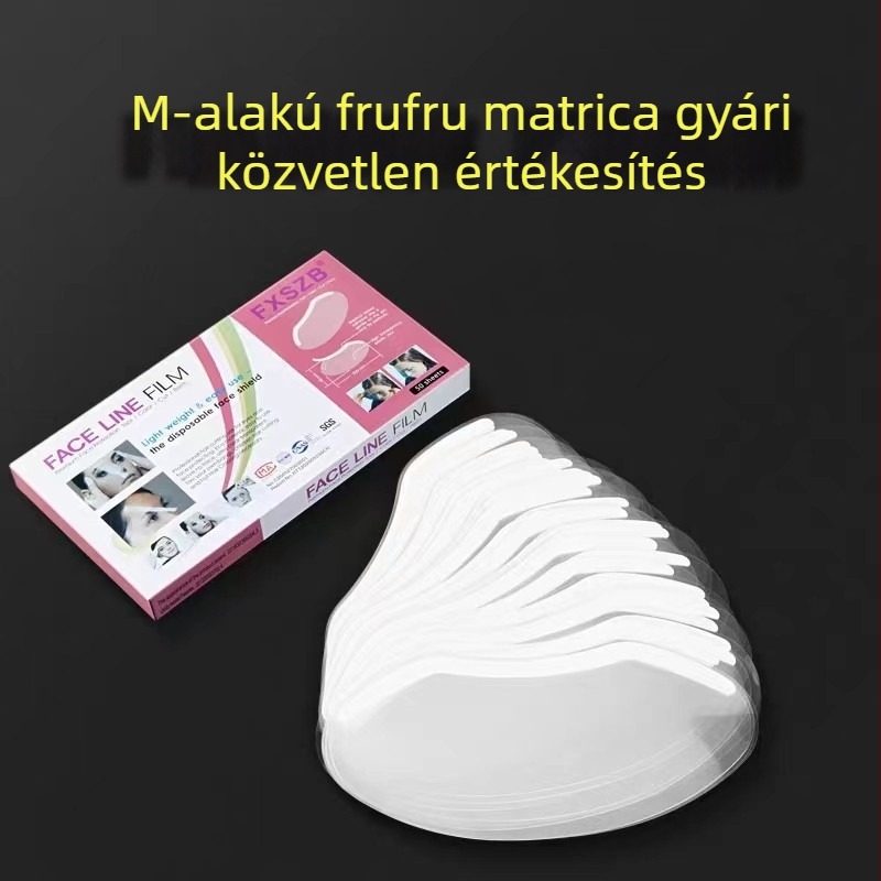 Egyszer használatos frufivédő eszköz hajvágáshoz — átlátszó arcvédő maszk