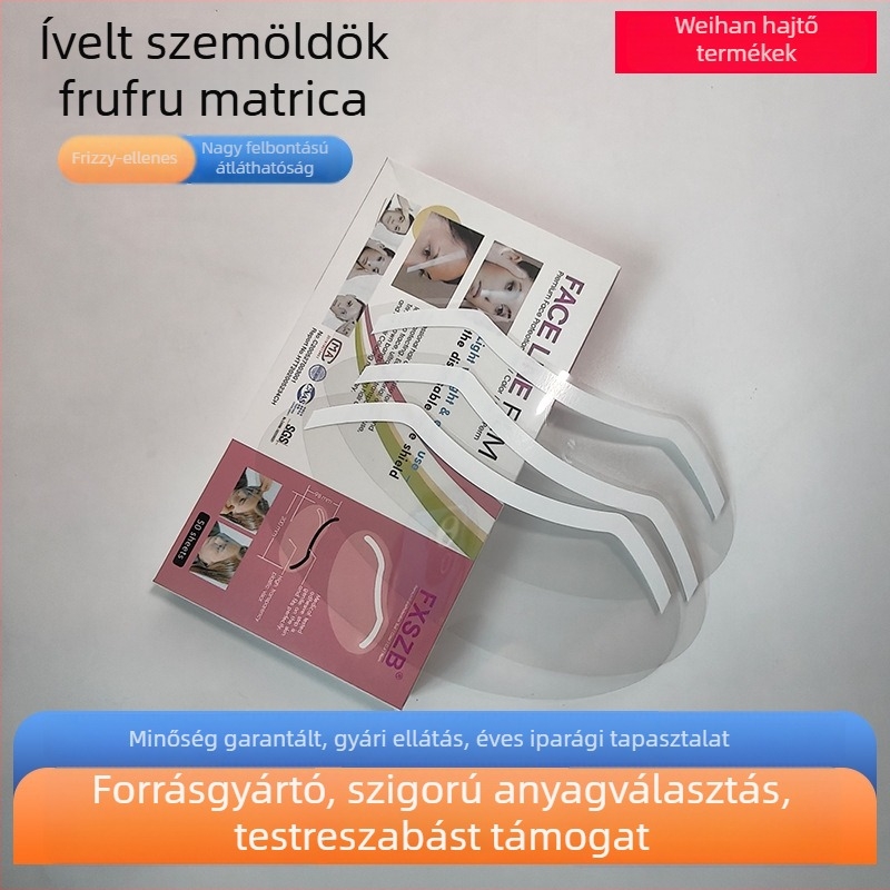 Egyszer használatos M-alakú arcfedő maszk fodrászat számára, védelem festés és styling közben