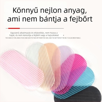 Velcro-s hajkörkítő szalag, nylon anyag, nylon–polieszter keverék, hátsó fejre illeszkedő láthatatlan matrica, termékkód Fjd