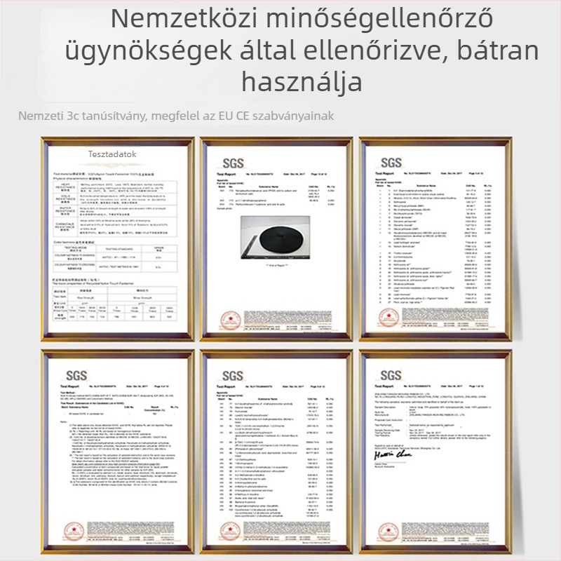 Velcro-s hajkörkítő szalag, nylon anyag, nylon–polieszter keverék, hátsó fejre illeszkedő láthatatlan matrica, termékkód Fjd