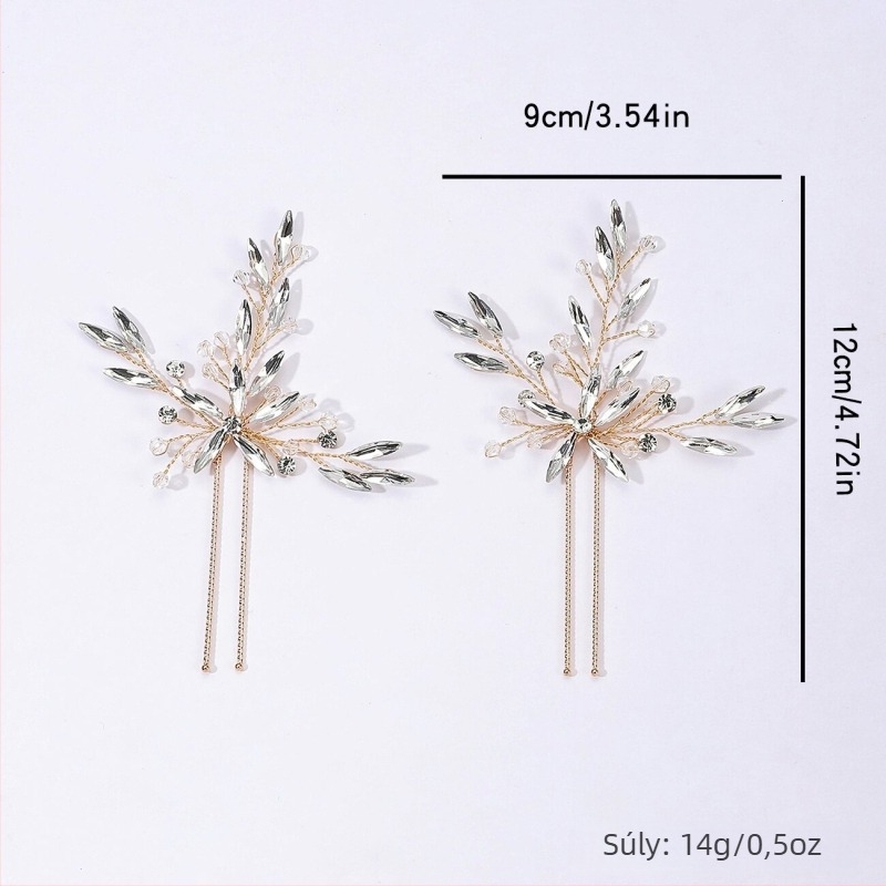 Rhinestone hajdísz, Carlo Jewelry, rombusz forma, női divat kiegészítő