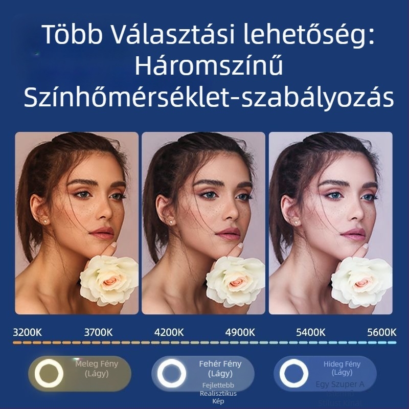 LED töltőfény stúdiófotózáshoz, gömb alakú lágy fény, 100W, színhőmérséklet 5500K±200K / 5600K±200K, három színhőmérséklet