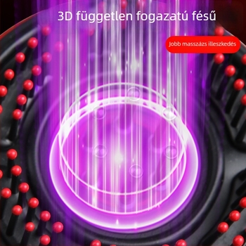 Otthoni elektromos masszázsfésű – fejbőr ápolás, hajhullás elleni, többfunkciós, ABS anyag