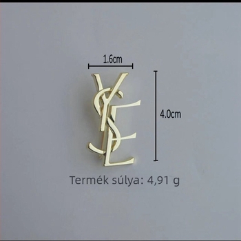 Cinkötvözetből készült betűs broska ruhadíszítésre, uniszex, Net Red Wind stílus (Anyag: Cinkötvözet; Formálás: Betűk; Feldolgozás: Elektropolírozás; Típus: Broska; Funkció: Díszítés)