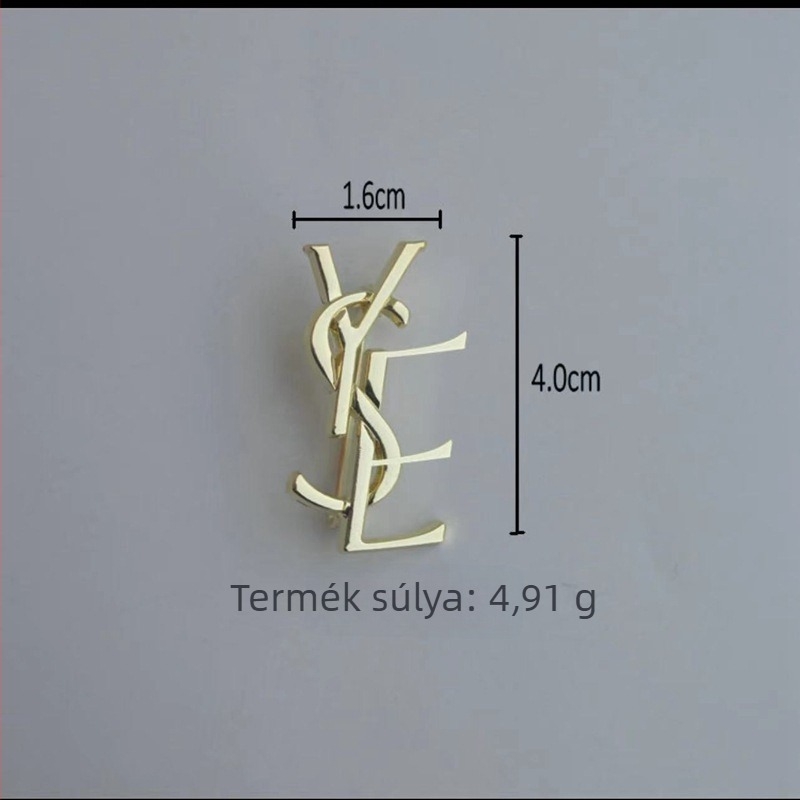 Cinkötvözetből készült betűs broska ruhadíszítésre, uniszex, Net Red Wind stílus (Anyag: Cinkötvözet; Formálás: Betűk; Feldolgozás: Elektropolírozás; Típus: Broska; Funkció: Díszítés)