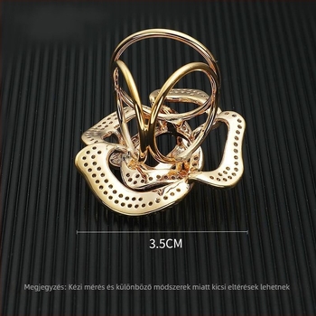 Rhinestone virágos bross sálhoz – vintage stílusú női dekoráció