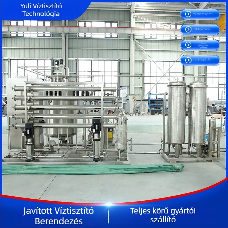 Tisztított víz berendezés (1 t kapacitás; másodlagos fordított ozmózis; szűrés gyógyszer- és kozmetikai ipar számára)