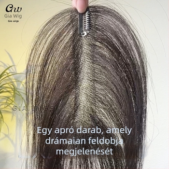 Valódi hajból készült felső darab a széles hajszálak takarására, ultra vékony, lélegző, láthatatlan paróka, volumen növelése