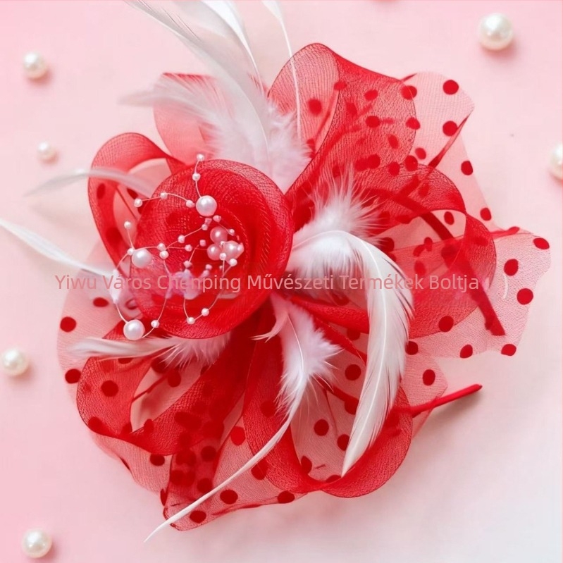 Menyasszonyi tollas fejfedő, kézzel készített, természetes tollak, medál