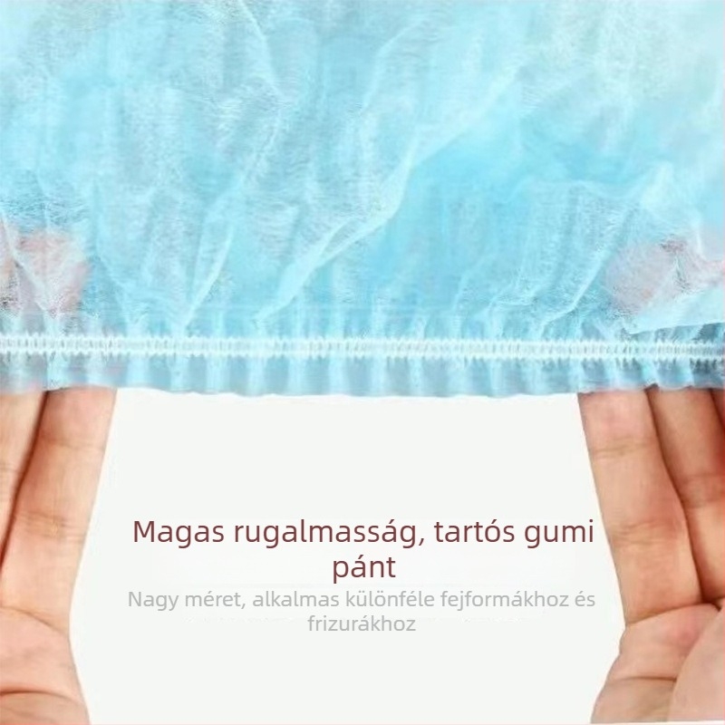 Egyszer használatos szakács sapka por és hajhullás elleni védelemmel; modell 09; fejjel rögzített belső bélés; légáteresztő nyílások; alkalmas élelmiszer-ipar, laboratóriumok és konyhák számára