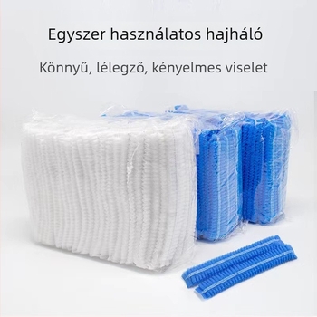 Egyszer használatos sapka, TM modell, porvédett, légzőnyílásokkal, alkalmas gyáraknak, szépségszalonoknak, élelmiszeriparnak, konyhának, kórházaknak és laboratóriumoknak