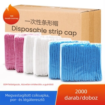 Egyszer használatos szalag sapka, nem szövött anyagból, porvédő és hajhullás elleni védelem, PP bélés, GB 15979-2002, élelmiszeripari üzemek és catering számára