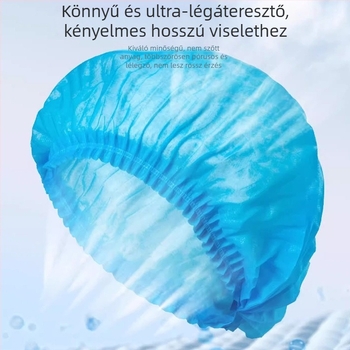 Egyszer használatos, légáteresztő hajháló sapka belső terekhez az élelmiszeripar számára
