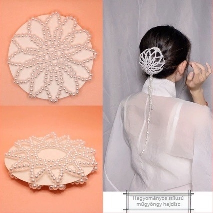 Gyöngy hajpánt nyuszifüllel — rajzfilm stílus, ABS magas fényű műgyöngyök, nőknek, 2021 tavasz, egyedi csomagolás