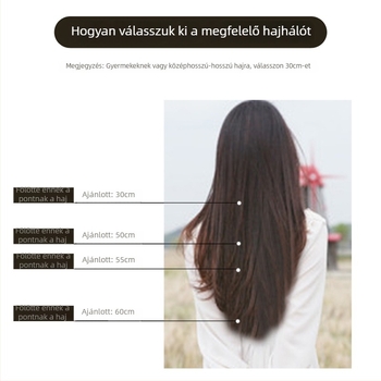 Láthatatlan hajháló légiutas-kísérő nőknek, egyszerű stílus, selyemszálak, 2024 tavasz