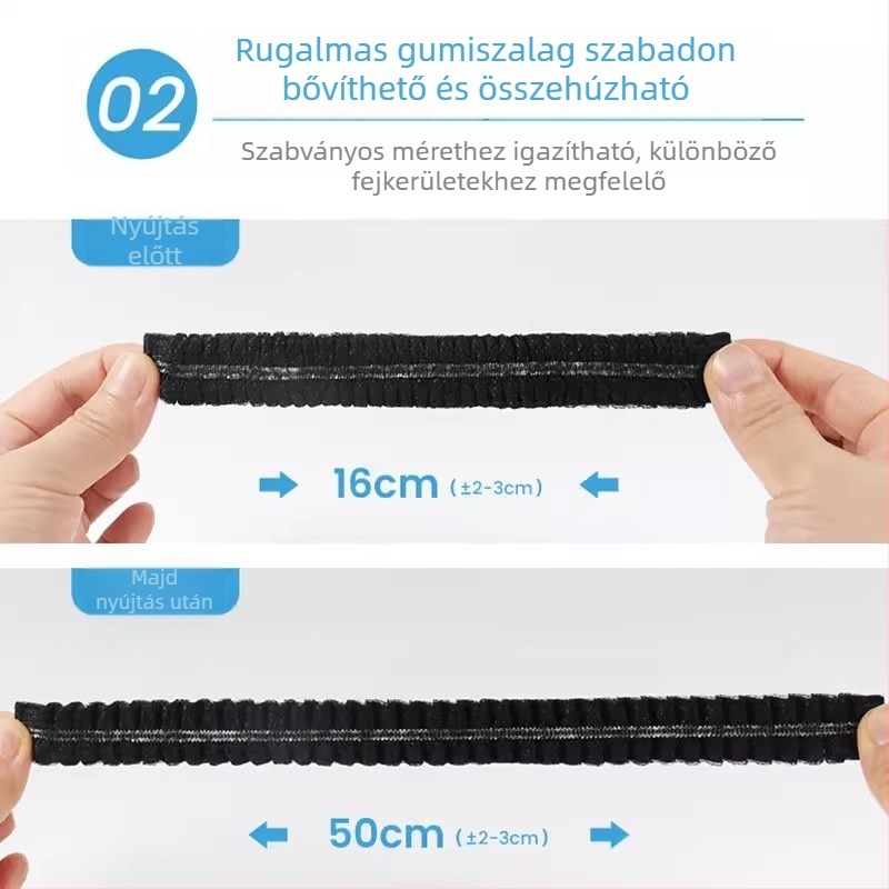 Egyszer használatos, nem szövött szakács sapka, peremmel, légáteresztő, beltéri használatra