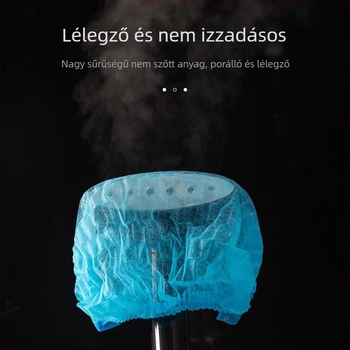 Egyszer használatos, nem szövött sapka légáteresztő béléssel az élelmiszeripar számára, por- és hajvédő