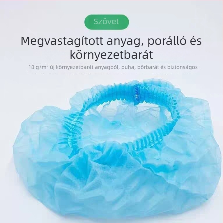 Egyszer használatos, nem szövött sapka légáteresztő béléssel az élelmiszeripar számára, por- és hajvédő