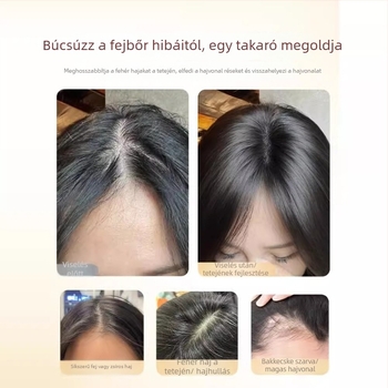 Női paróka – hosszú egyenes haj, kézzel szőtt csipke, láthatatlan felső rész, hőálló rostok